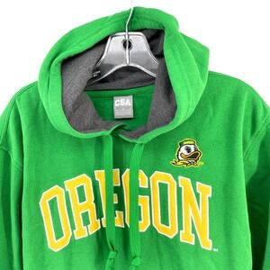 Oregon Ducks Green Hoodie Pullover Men's Large Mascot Logo CSA